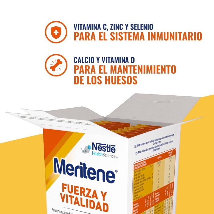 Meritene® Fuerza y Vitalidad Batido Chocolate - 15 sobres de 30g