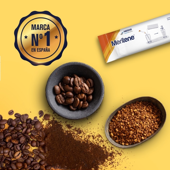 Meritene® Fuerza y Vitalidad Batido Café Descafeinado - 15 sobres de 30g