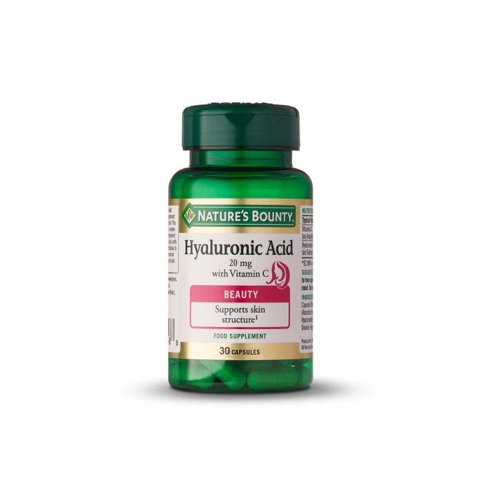 NATURE'S BOUNTY® Ácido Hialurónico 20 mg con Vitamina C - 30 cápsulas