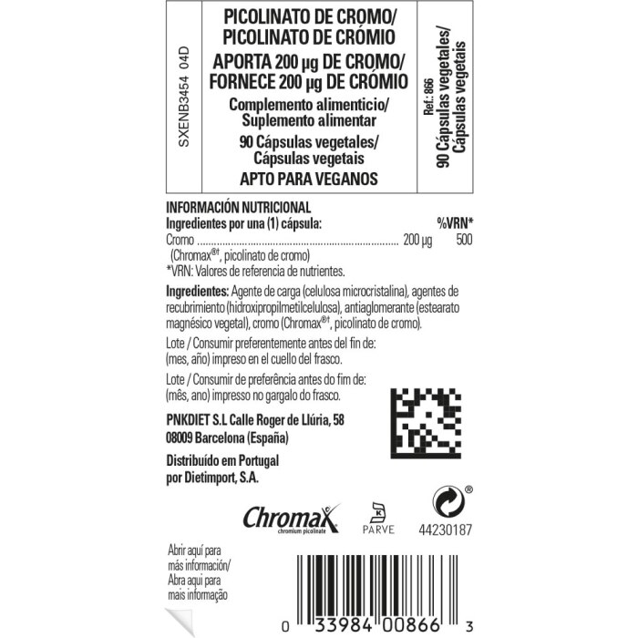 Solgar - Picolinato de cromo 200 μg - 90 cápsulas vegetales