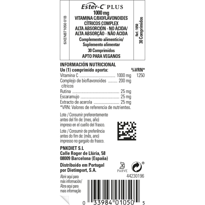 Solgar - Ester C® PLUS 1000 mg vitamina C -  30 comprimidos