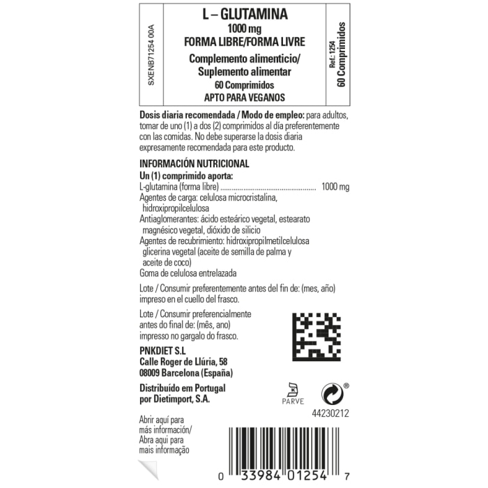 Solgar - L-glutamina 1000 mg - 60 comprimidos