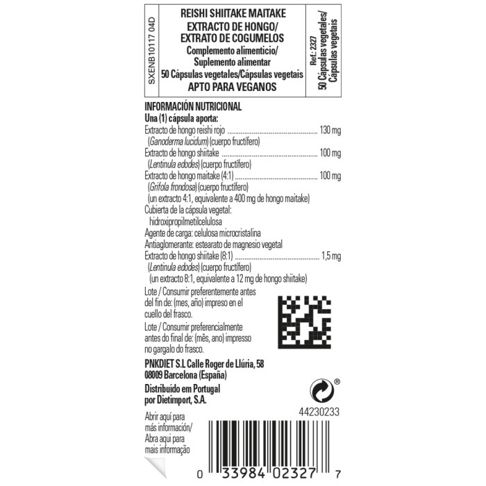 Solgar - Reishi shiitake maitake extracto de hongo - 50 cápsulas vegetales