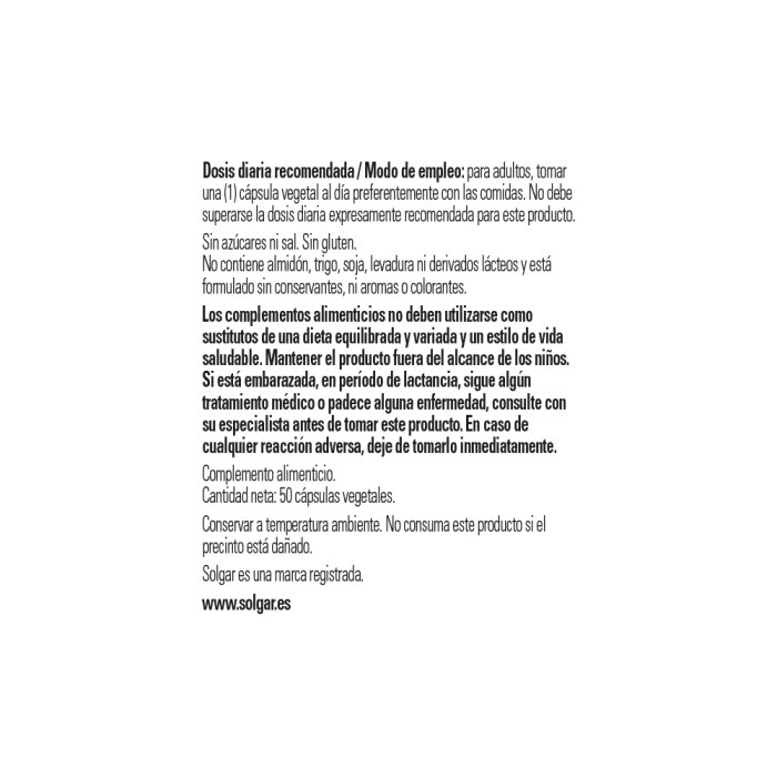 Solgar - Vitamina D3 2200 UI (55 µg) - 50 cápsulas vegetales