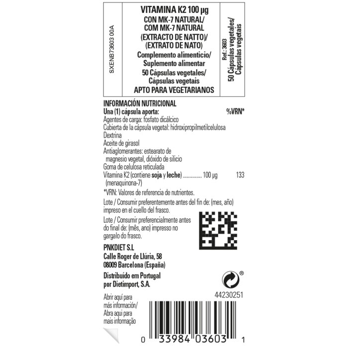 Solgar - Vitamina K2 100 μg - 50 cápsulas vegetales