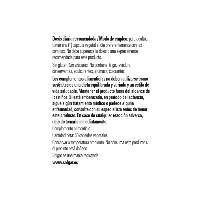 Solgar - Vitamina K2 100 μg - 50 cápsulas vegetales