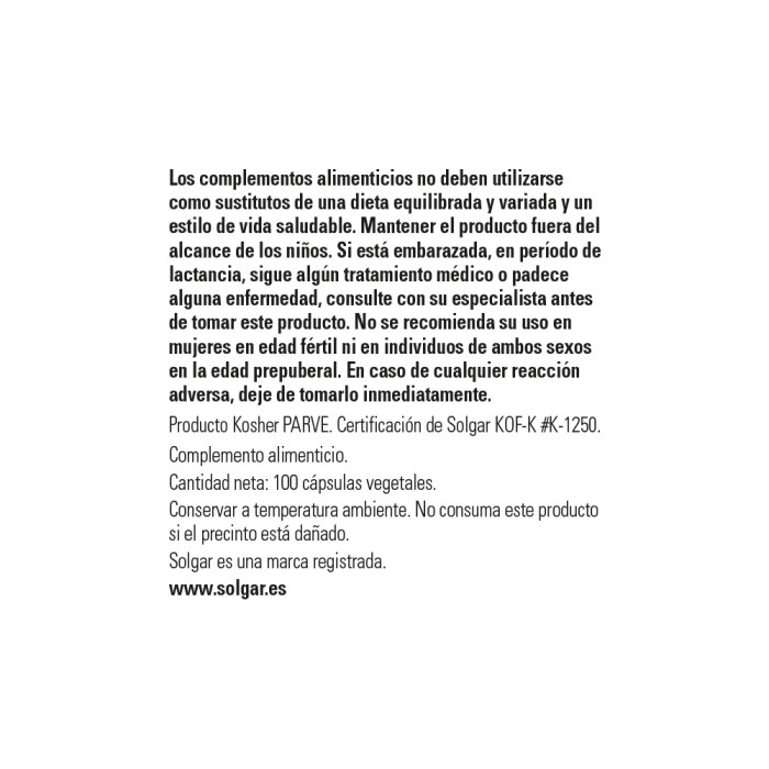 Solgar - Sabal - 100 cápsulas vegetales