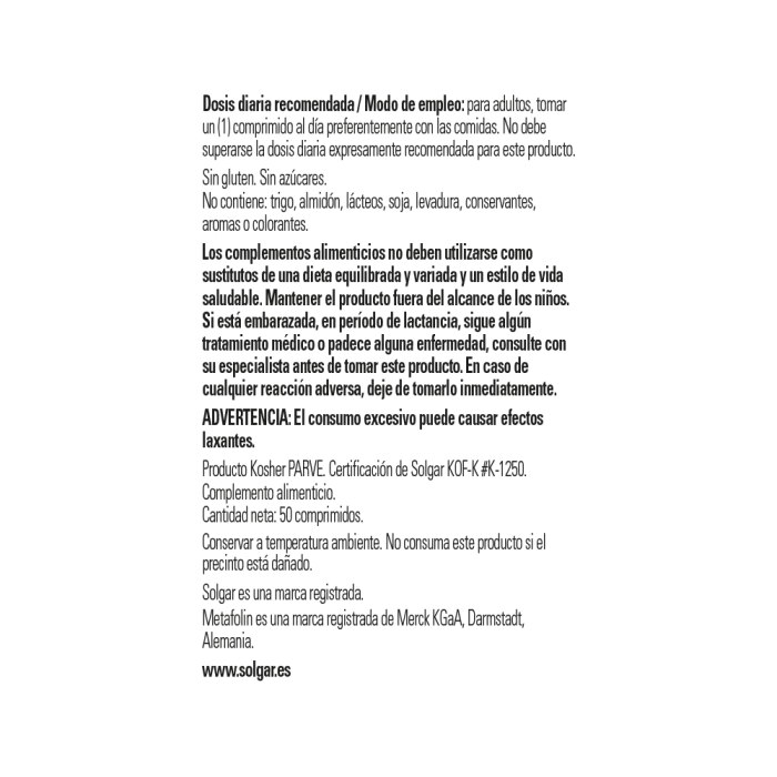 Solgar - Folato 400 µg - 50 comprimidos