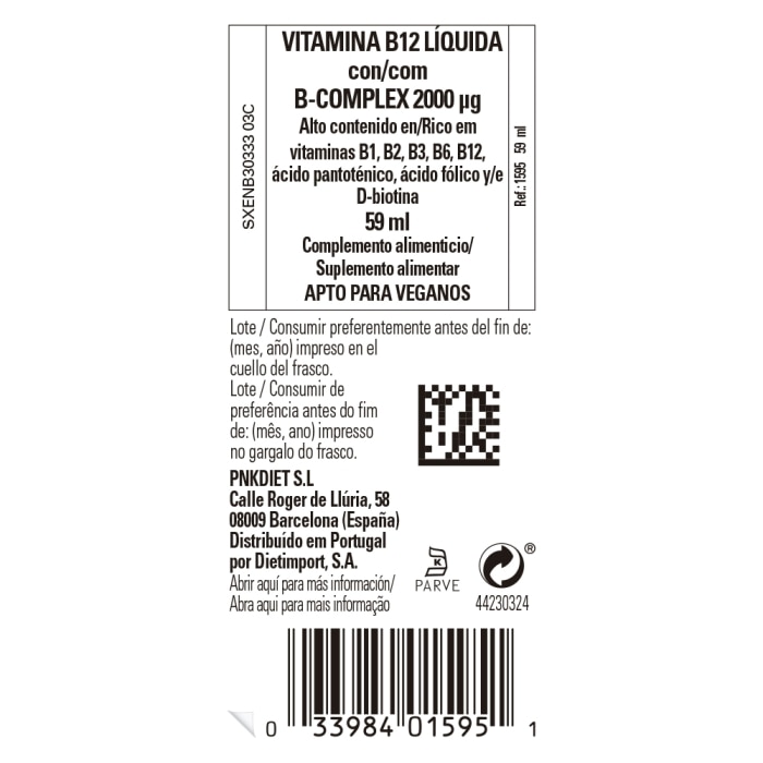 Solgar - Vitamina B12 líquida con B-complex - 59 ml