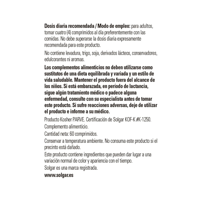Solgar - Citrato de Calcio con Vitamina D3 - 60 comprimidos