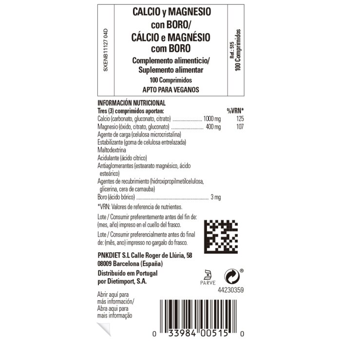 Solgar - Calcio y Magnesio con Boro - 100 comprimidos
