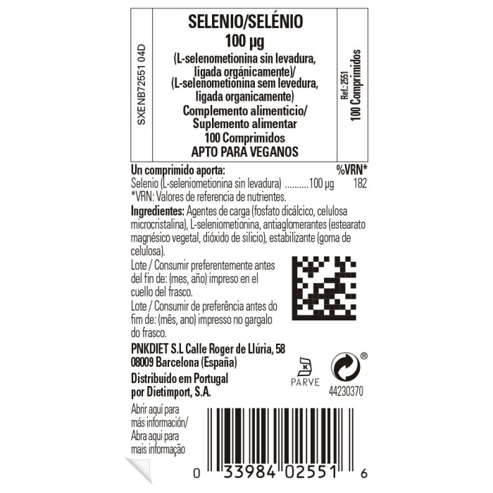 Solgar - Selenio 100 μg - 100 comprimidos