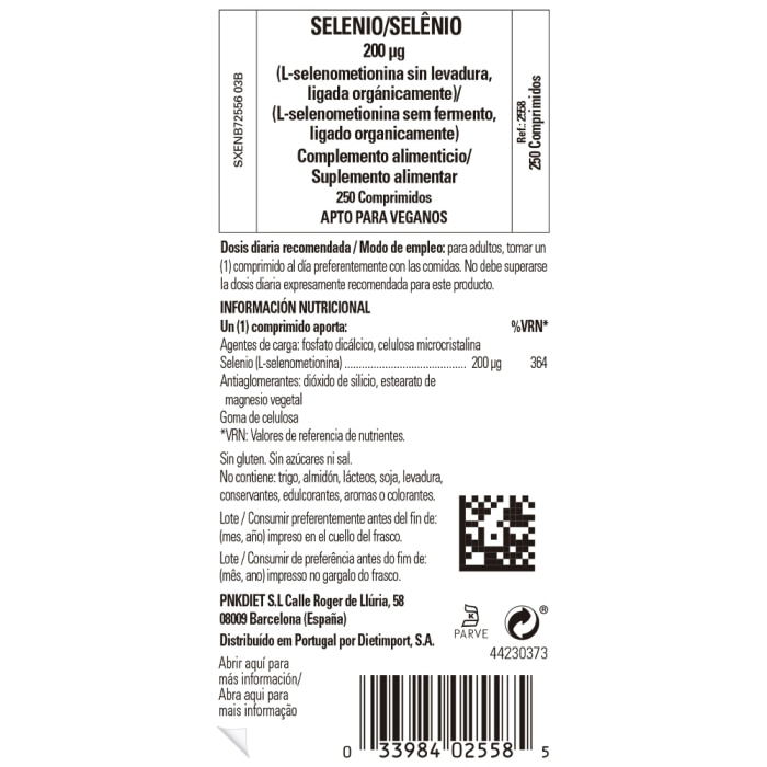 Solgar - Selenio 200 μg - 250 comprimidos