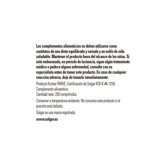 Solgar - Selenio 200 μg - 250 comprimidos