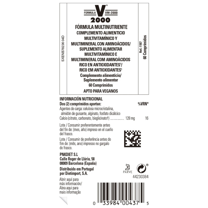 Solgar - Fórmula VM-2000 - 60 comprimidos