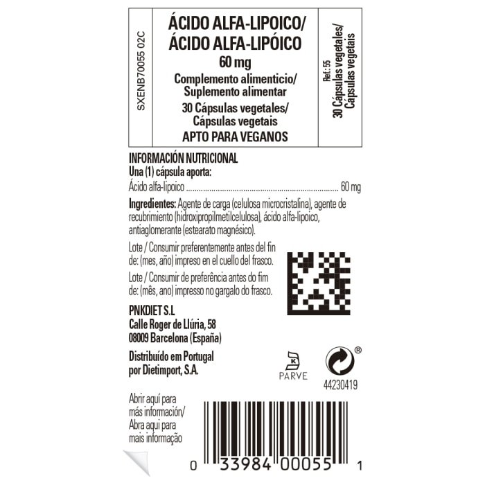 Solgar - Ácido Alfa-Lipoico 120 mg - 30 cápsulas vegetales