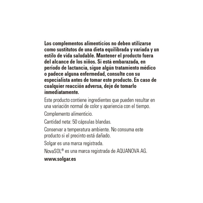 Solgar - Nutri-Nano CoQ-10 - 50 cápsulas blandas