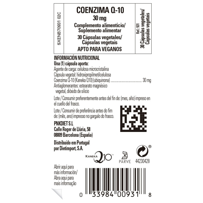 Solgar - Coenzima Q-10 30 mg - 30 cápsulas vegetales