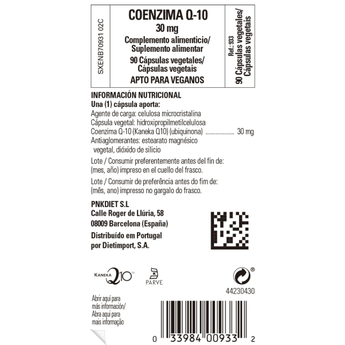 Solgar - Coenzima Q-10 30 mg - 90 cápsulas vegetales