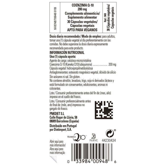 Solgar - Coenzima Q-10 200 mg - 30 cápsulas vegetales
