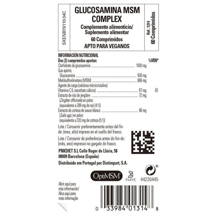 Solgar - Glucosamina MSM Complex - 60 comprimidos