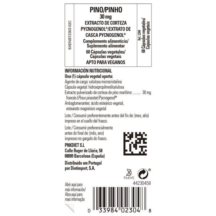 Solgar - Pycnogenol® Extracto de Corteza de Pino 30mg - 60 cápsulas vegetales