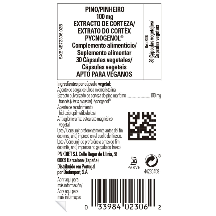 Solgar - Pycnogenol® Extracto de Corteza de Pino 100 mg - 30 cápsulas vegetales