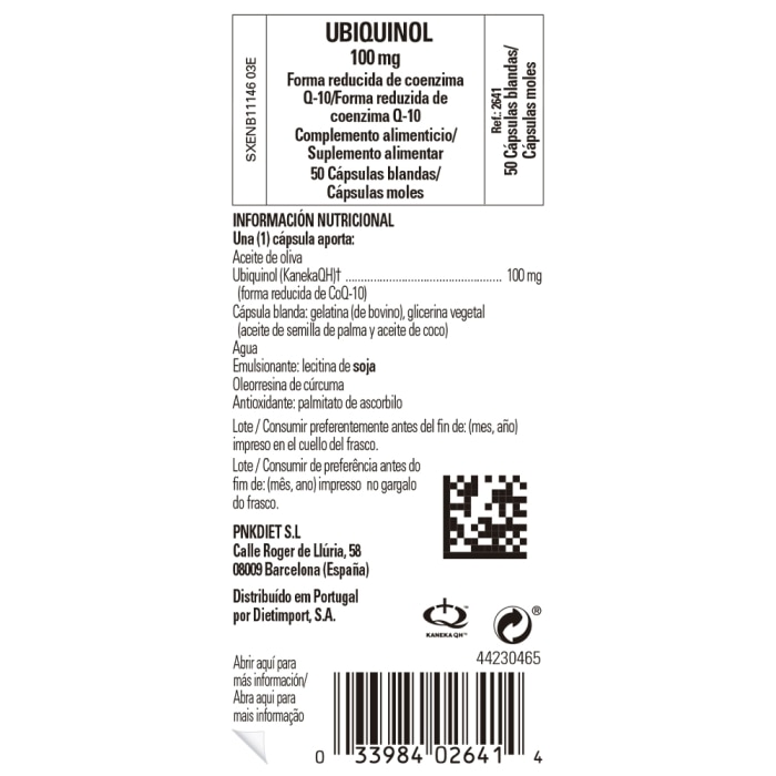 Solgar - Ubiquinol 100 mg - 50 cápsulas blandas