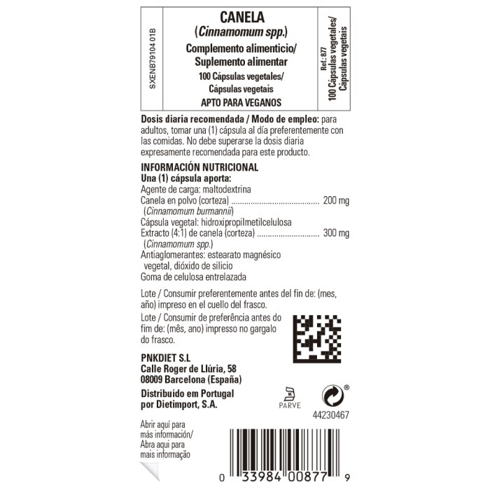 Solgar - Canela china - 100 cápsulas vegetales