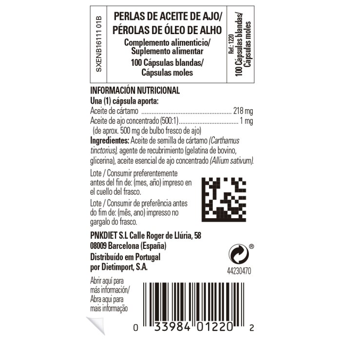 Solgar - Perlas de aceite de ajo - 100 cápsulas blandas
