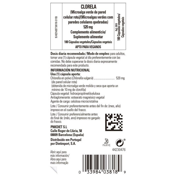 Solgar - Clorela 520 mg - 100 cápsulas vegetales