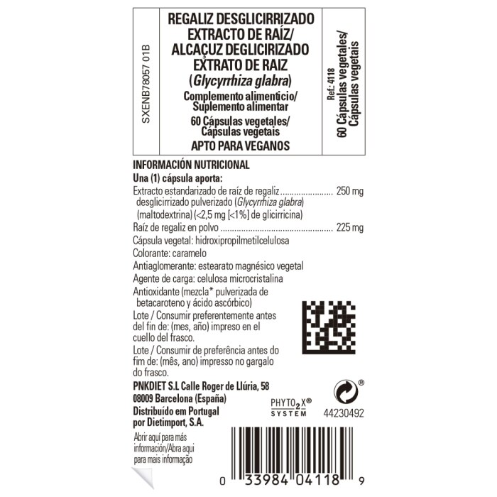 Solgar - Regaliz desglirrizado extracto de raíz - 60 cápsulas vegetales