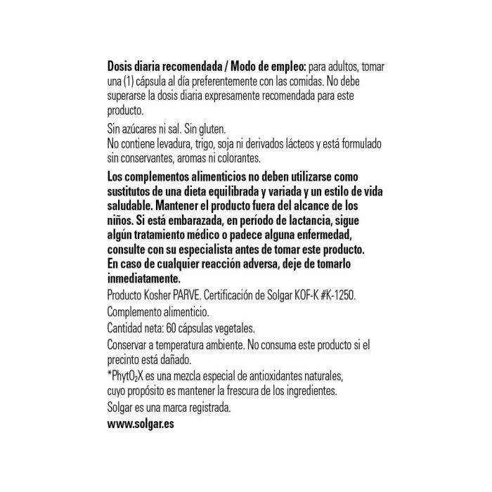 Solgar - Cardo María extracto de hierba - 60 cápsulas vegetales