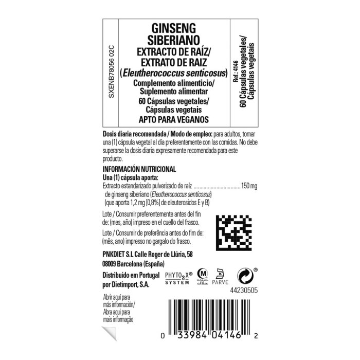 Solgar - Ginseng siberiano - 60 cápsulas vegetales