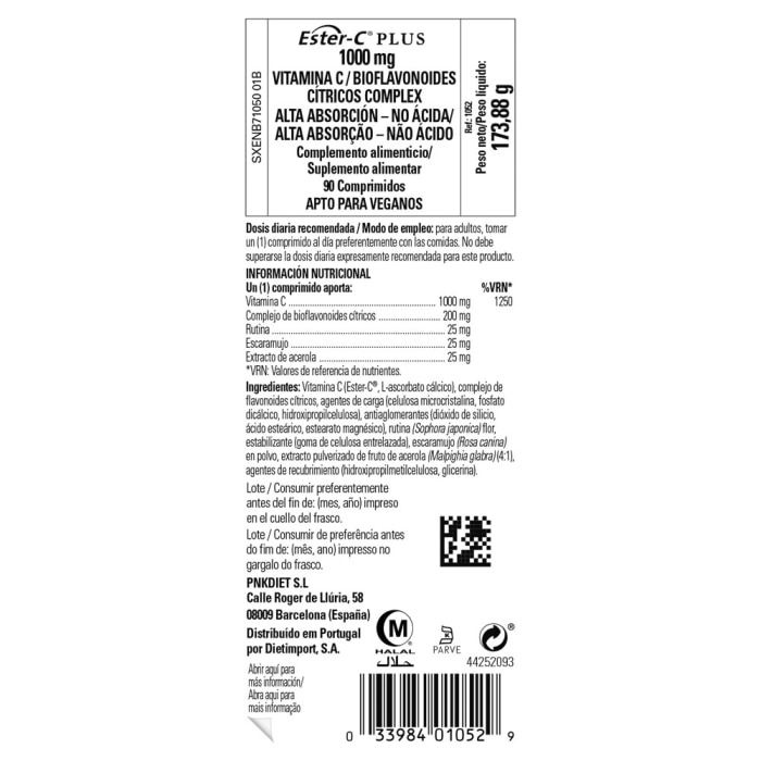 Solgar® Ester-C® Plus - Vitamina C patentada 1000 mg - 90 comprimidos