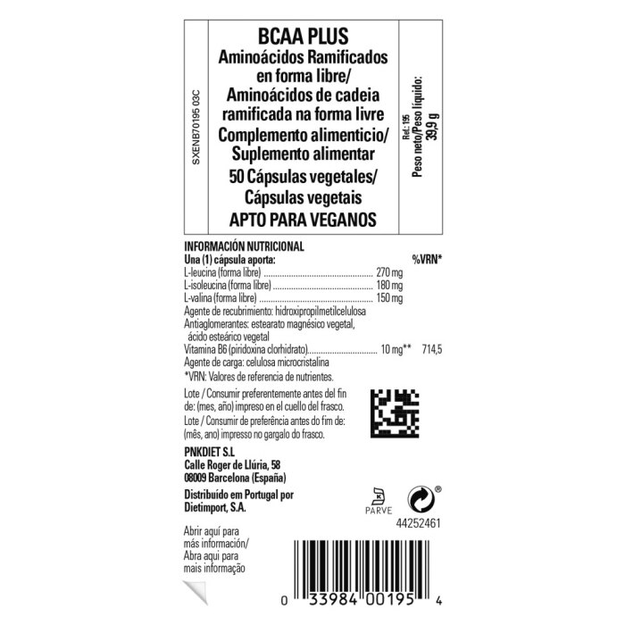 Solgar - BCAA PLUS - 50 cápsulas vegetales