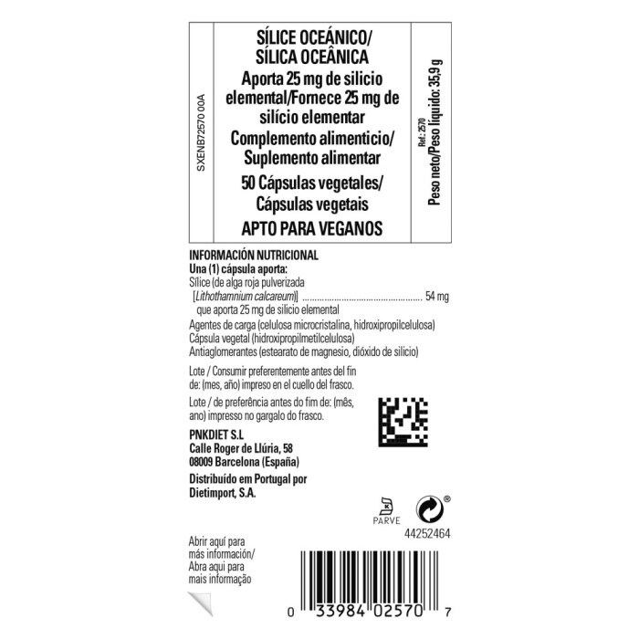 Solgar - Sílice oceánico - 50 cápsulas vegetales