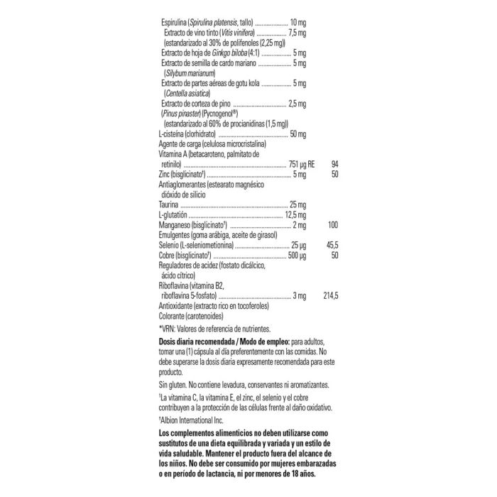 Solgar - Fórmula Antioxidante Avanzada - 120 cápsulas vegetales