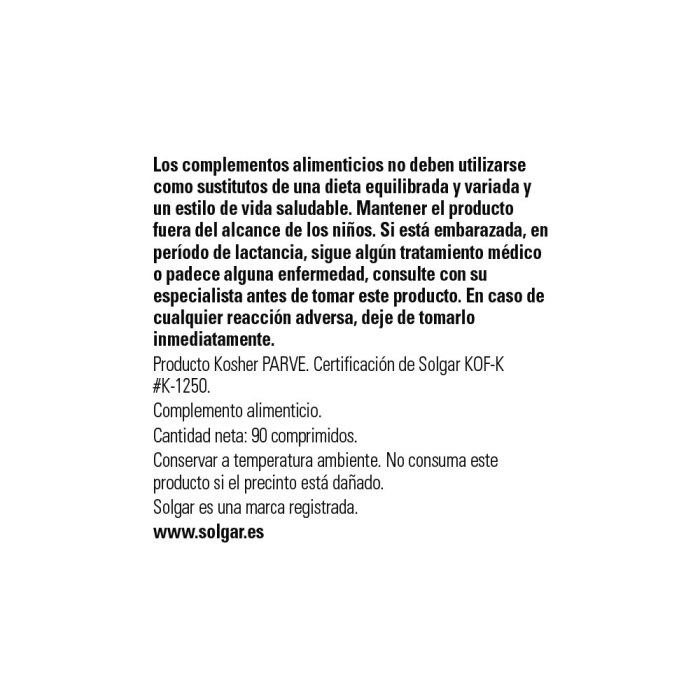 Solgar - L-arginina 1000 mg - 90 comprimidos