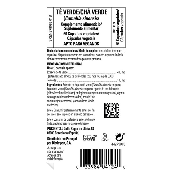 Solgar - Té verde - 60 cápsulas vegetales