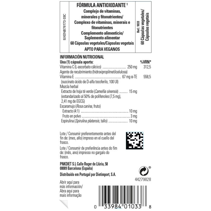 Solgar - Fórmula Antioxidante Avanzada - 60 cápsulas vegetales