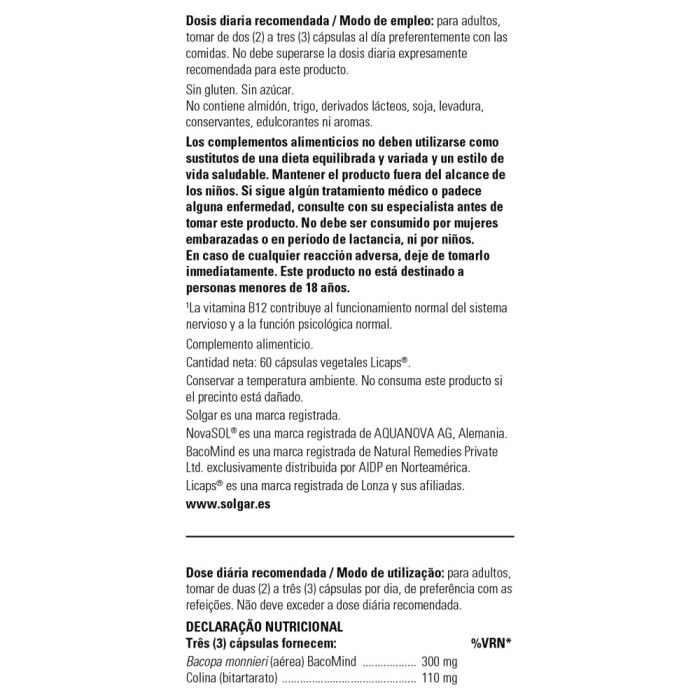 Solgar - Brain Works - 60 cápsulas vegetales (Licaps)