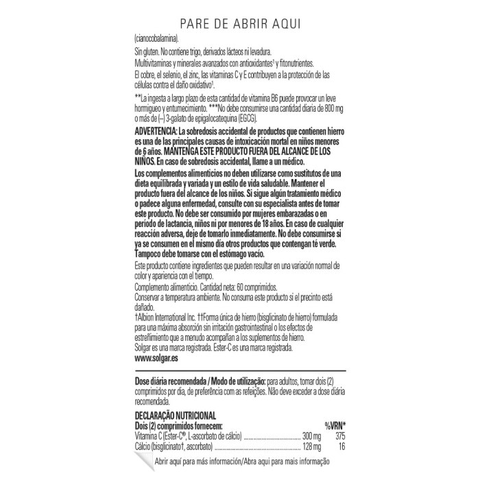 Solgar - Omnium - 60 comprimidos