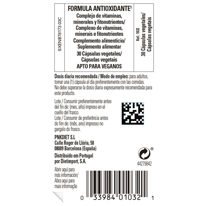 Solgar - Fórmula Antioxidante Avanzada - 30 cápsulas vegetales