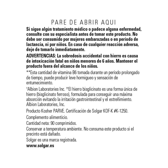 Solgar - Fórmula VM-2000 - 90 comprimidos