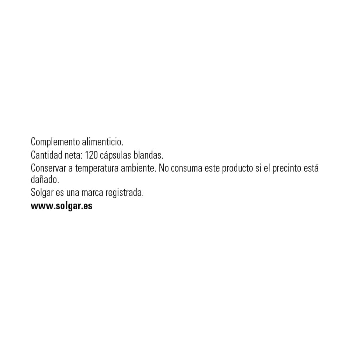 Solgar - Omega-3 alta concentración - 120 cápsulas blandas