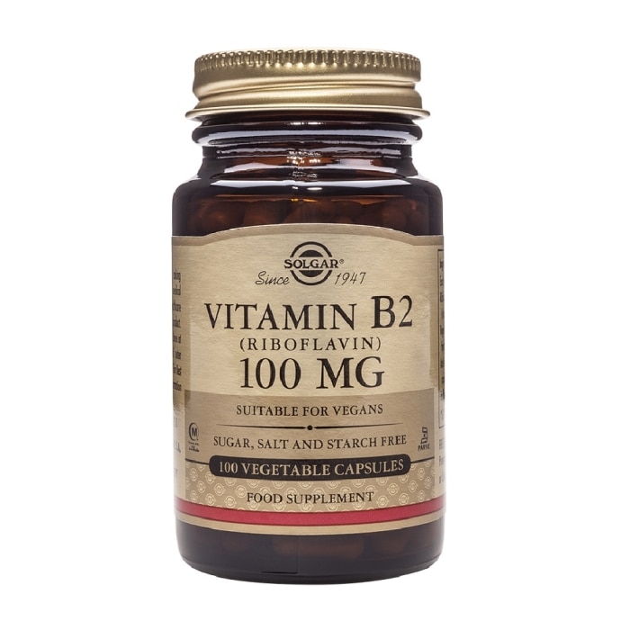 Solgar® Vitamina B2 100 mg - 100 cápsulas vegetales Solgar® Vitamina B2 100 mg - 100 cápsulas vegetales