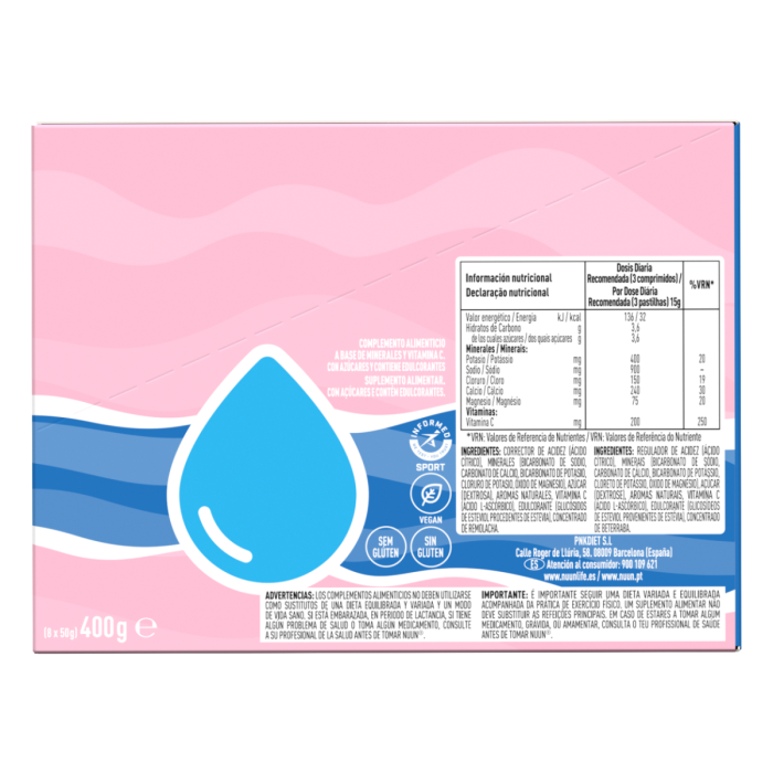 NUUN Sport Limonada de Fresa - 10 tabletas efervescentes