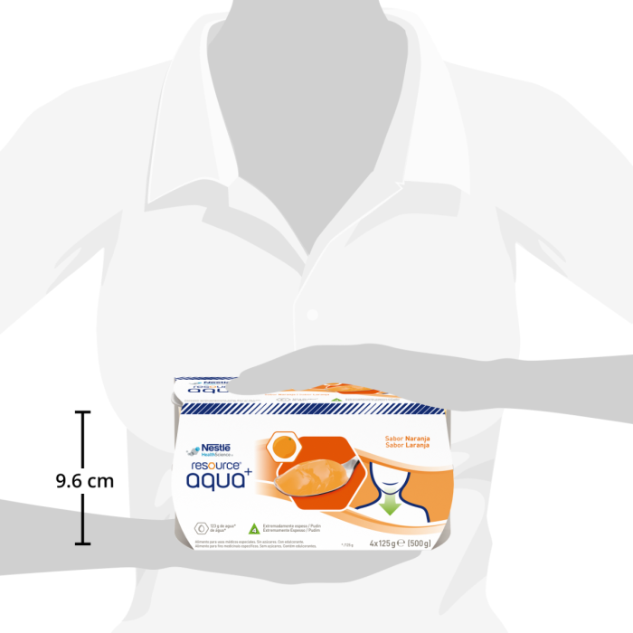 Resource® Aqua+ Gelificada - Naranja - Pack 4 tarrinas de 125g