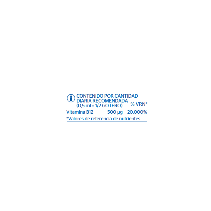 Tabla nutricional Pure® Encapsulations B12 Líquida 30 ml